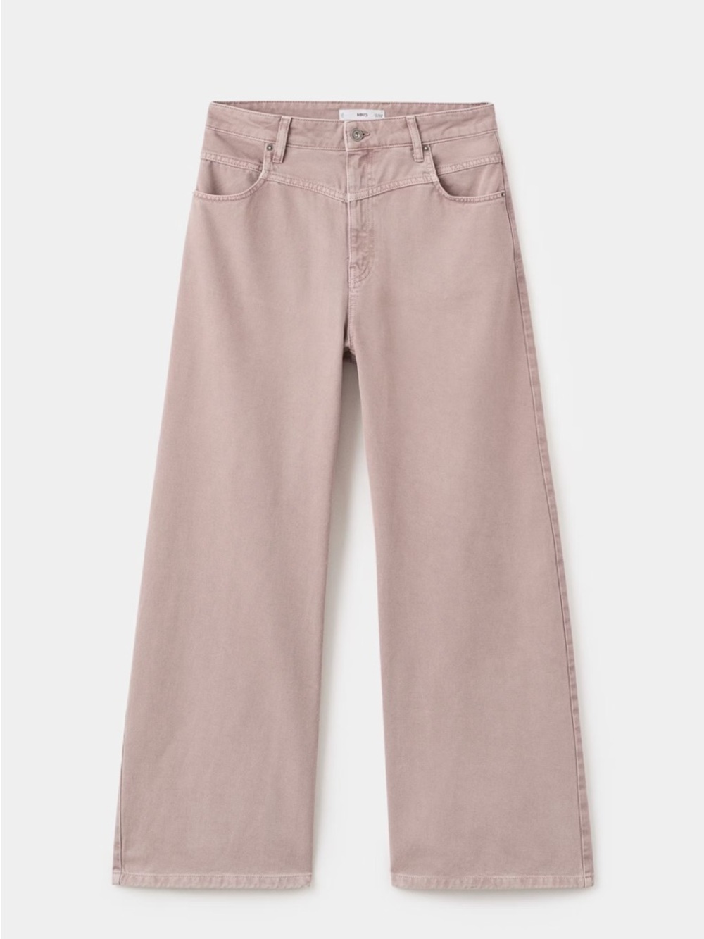 NWT MANGO (size 2) WIDE LEG MID-RISE LOOSE-FIT JEANS